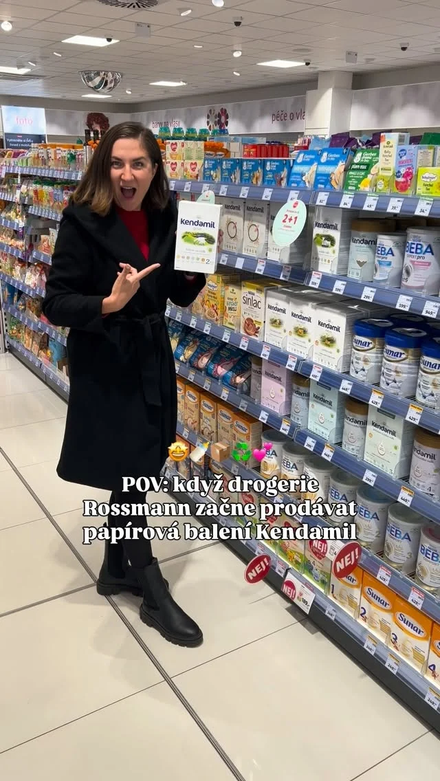 Nově se na regálech v drogeriích @rossmann_cz usídlila papírová balení Kendamil Premium, BIO i Kozí, se kterými hravě doplníte plechovku raz dva. 🥰