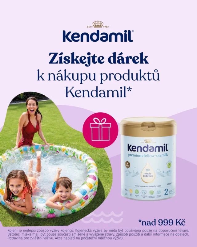 Léto volá po vodních radovánkách a spokojeném bříšku! ☀️💦 Společně s naším oficiálním e-shopem @healthfactory_cz a @healthfactory_sk jsme si pro vás opět připravili oblíbenou letní akci plnou slev a dárků.

Nakupte prémiovou výživu Kendamil alespoň za 999 Kč / 42 € a do balíčku vám automaticky přibalíme dětský nafukovací bazének (132 cm) zdarma! A pool party může začít! ☀️💦

K tomu navíc můžete ulovit oblíbená mléka a kaše s parádní množstevní slevou:
👉 Nákup 2–3 ks = sleva 20 %
👉 Nákup 4–5 ks = sleva 22 %
👉 Nákup 6 a více ks = sleva 25 %

Stačí v e-shopu sledovat produkty se štítkem „Množstevní sleva až -25 %“ – v košíku se vše odečte samo. Kterou dobrotou uděláte svému drobečkovi radost tentokrát? 🛒

Akce platí od 13. 7. do 19. 7. 2026 (nebo do vyčerpání zásob a dárků). Dárková akce neplatí pro počáteční kojeneckou výživu.